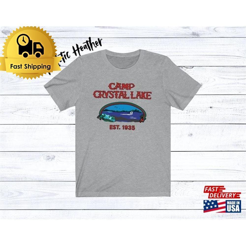 Camp Crystal Lake T Shirt Friday The 13Th Jason Voorhees Horror Movie Shirts